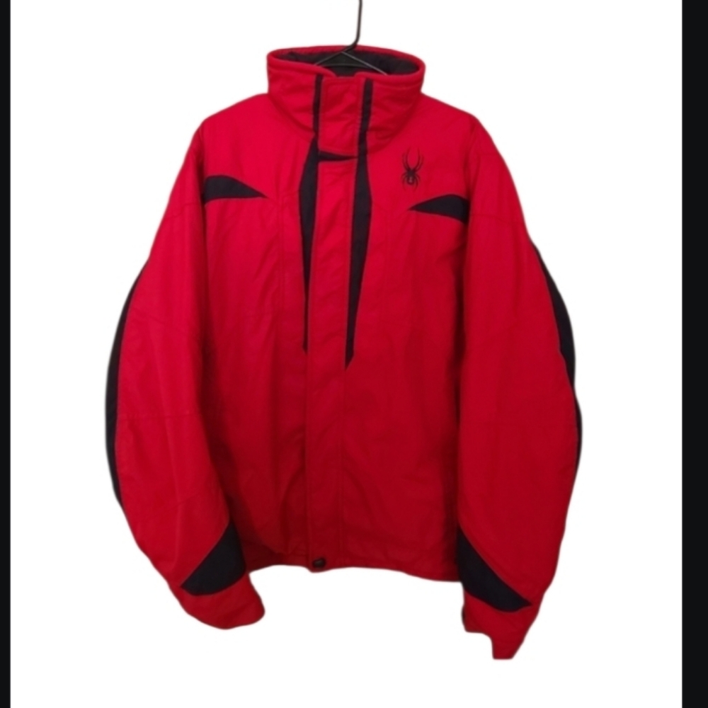 Spyder Men's Red and Black Jacket Sz Medium